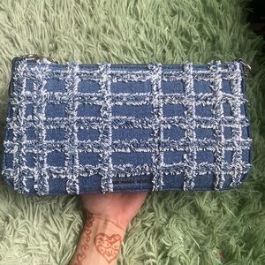 Empire Medium Frayed Denim Chain-Link Pochette

Brand new